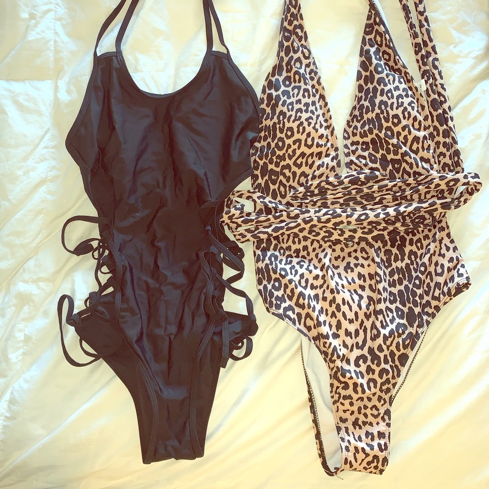 Two one piece swimsuits